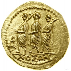 Stater, (ok. 42 pne); Aw: Brutus idący w lewo, w towarz...