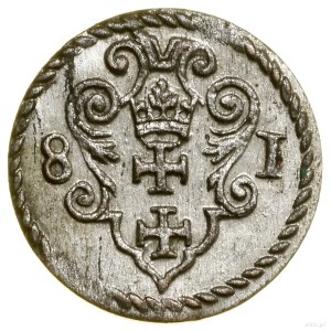 Denar, 1581, Gdańsk; CNG 126.III, Kop. 7419 (R3), Kurp....