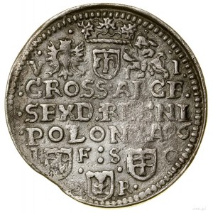 Szóstak, 1596, Bydgoszcz; Aw: Popiersie w płaszczu z kr...