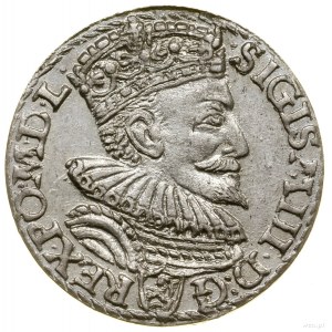 Trojak, 1594, Malbork; typ ze skróconą datą u dołu międ...