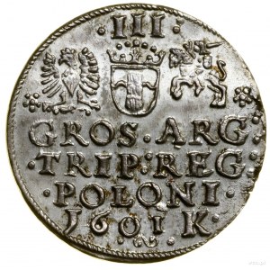 Trojak, 1601, Kraków; popiersie króla w lewo; Iger K.01...