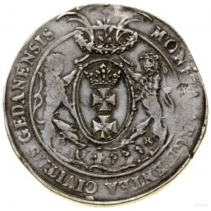 Thaler, 1647, Danzig; Av: Büste des Königs mit Spitzenkranz...