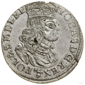 Szóstak, 1661 NG, Poznań; na rewersie litery NG (Mikoła...