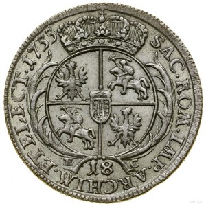 Ort, 1755 EC, Leipzig; portrait type with large head of ruler....