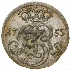 Trojak, 1755, Gdańsk; ex. KAŁKOWSKI
