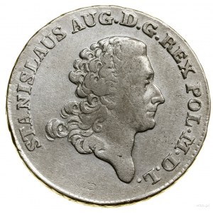 Two-zloty (8 pennies), 1782 EB, Warsaw; with letters E...