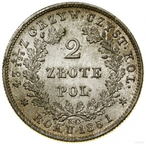 2 gold, 1831 KG, Warsaw; variety with a period after POL and P....