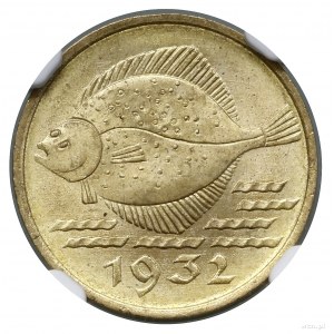 5 fenigów, 1932, Berlin; Flądra; AKS 23, Jaeger D.12, P...