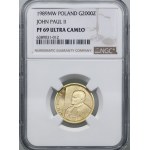 2.000 złotych, 1989, Warszawa; Jan Paweł II - popiersie...