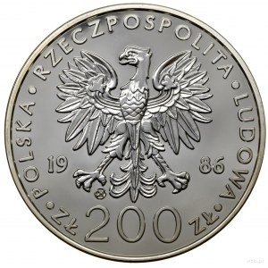 200 złotych, 1986, Szwajcaria; Jan Paweł II; Parchimowi...