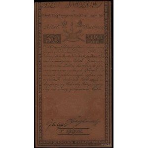 50 Polish zloty, 8.06.1794; D series, numbering 2792....