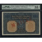 Strona odwrotna wzoru 100 marek polskich, 9.12.1916; Ge...