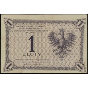 1 złoty, 28.02.1919; seria 46 C, numeracja 056,042; Luc...