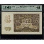 100 złotych, 1.03.1940; fałszerstwo Związku Walki Zbroj...