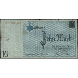 10 marks, 15.05.1940; numbering 163490, unmarked paper....