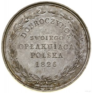 Pamätná medaila k úmrtiu Alexandra I., 1826; Av: Gl...