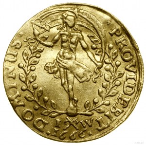 Dukat, 1666 IW, Glückstadt; Aw: Popiersie króla w prawo...