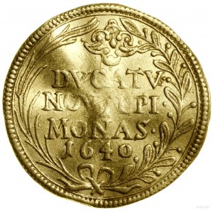 Ducat, 1640, Münster; Av: Decorated five-field shield....