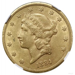 $20, 1884 CC, Carson City; Liberty Head type, with m...