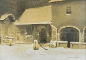 Stanisław FABIJAŃSKI (1865-1947), Zaułek przy kościele św. Barbary, 1916
