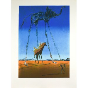 Salvador DALI (1904-1989), Ohnivá žirafa a vesmírny slon
