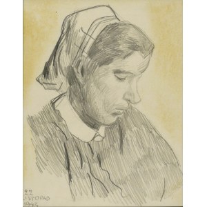 Stanislaw KAMOCKI (1875-1944), Bust of a woman - Sister Mary, 22.XI.1943