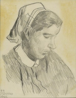 Stanisław KAMOCKI (1875-1944), Popiersie kobiety - siostra Maryja, 22.XI.1943