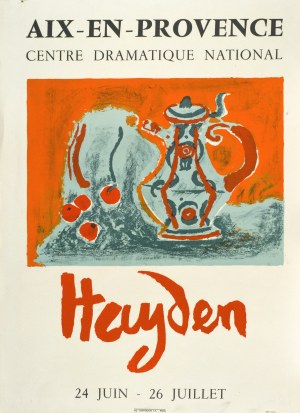Henryk HAYDEN (1883-1970), Martwa natura z dzbankiem - Plakat wystawy artysty w Centre Dramatique National ( AIX - EN - PROVENCE) w 1966 roku - kompozycja na plakacie z ok. 1960