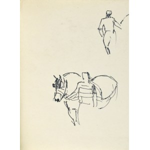 Ludwik MACIĄG (1920-2007), Sketch of a man with a horse