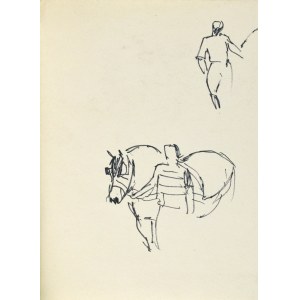 Ludwik MACIĄG (1920-2007), Skizze eines Mannes mit Pferd