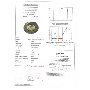 4,45ct - neobvyklý safír s alexandritovým efektem a certifikátem