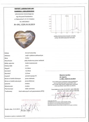 8,32ct - Krásné safírové srdce s alexandritovým efektem - certifikát