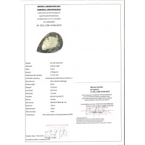 6,10ct - Naturalny Szafir Niepoprawiany - Inwestycyjny - z Certyfikatem