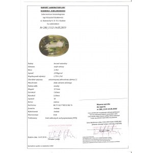 3,18ct - Přírodní safír - s certifikátem