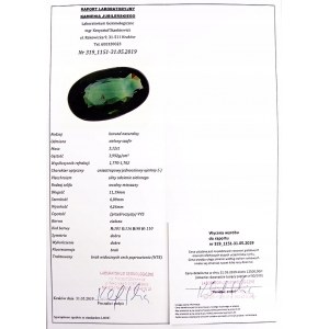 3,12ct - Přírodní safír - certifikát