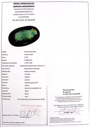 3.12ct - Natural Sapphire Investment - Certificate.