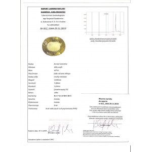 4,87ct - Saphir naturel d'investissement avec certificat