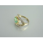 Anello in oro - Smeraldo e diamanti - Certificato