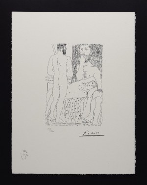 Pablo PICASSO (1881-1973), Rzeźbiarz, modelka leżąca i rzeźba autoportretowa jako Herkules