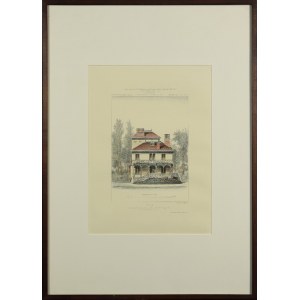 DURAND / J. SULPIS (19. století), Villa a Croissy (Seine-et-Oise) - architektonická kresba