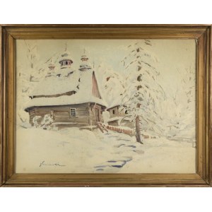 Stanislaw GIBIANSKI (1882-1971), Church in the Snow
