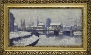 Józef PIOTROWSKI (1878 - 1944), Panorama Wrocławia w porze zimowej, 1930 r.
