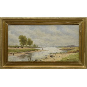 Stanislaw SZKUPELSKI, Landscape with a River