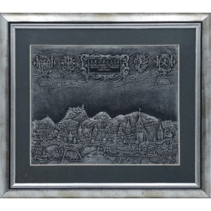 Lviv - relief plaque according to a view from ca. 1570, ca. 1990?