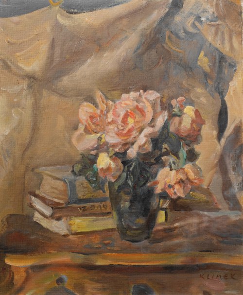 Ludwik KLIMEK (1912-1992), Martwa natura z kwiatam