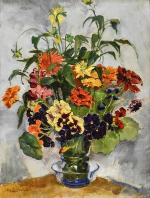 Albert LIPCZYŃSKI (1876-1974), Polne kwiaty w wazonie