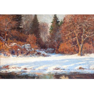 Adam PEŁCZYŃSKI (1865-1926), Pejzaż zimowy / Paesaggio invernale