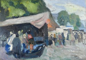 Stanislaw KAMOCKI (1875-1944), Fair in Krościenko, 1932