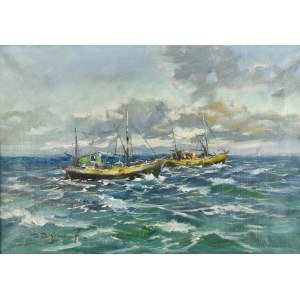 Eugeniusz DZIERŻENCKI (1905-1990), Cutters at Sea