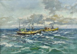 Eugeniusz DZIERŻENCKI (1905-1990), Kutry na moři